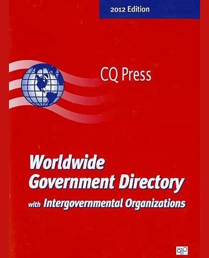 Worldwide Government Directory with Intergovernmental Organizations 2012.