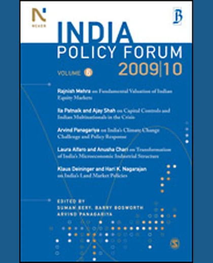 India Policy Forum 2009-10 (Volume 6).