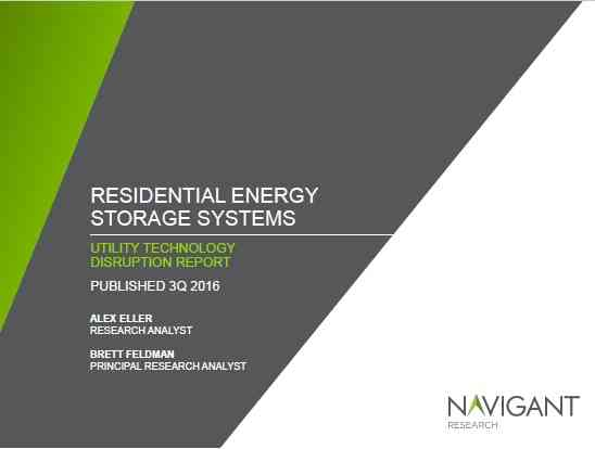 Residential Energy Storage Systems