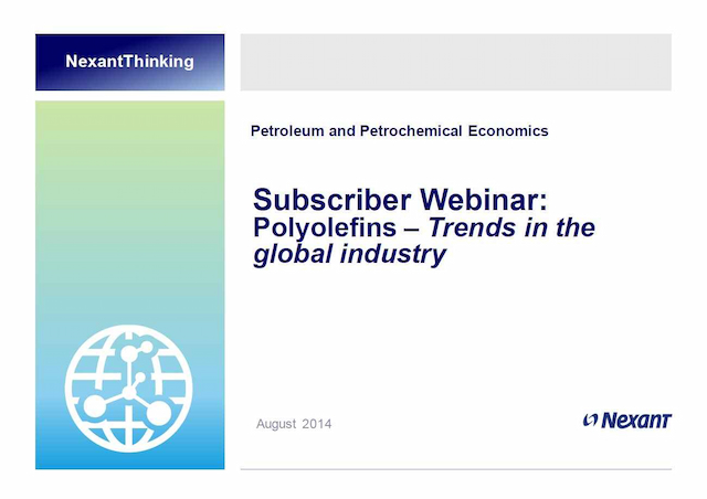 Webinar Presentation: Polyolefins - Trends in the global industry